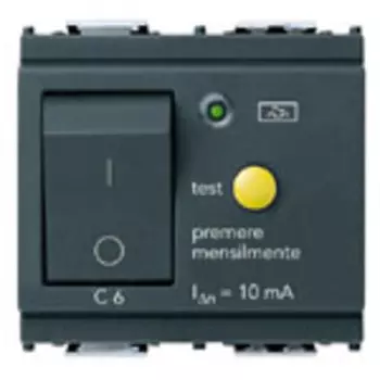 16511.06 Выключатель термомагнитный /дифферн 1p+n c6 10ma серый Vimar Idea