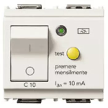 16511.10.B Выключатель термомагнитный /дифферн 1p+n c10 10ma белый Vimar Idea