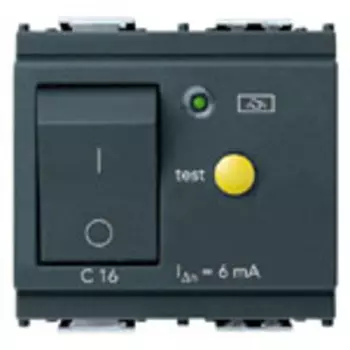 16511.16.6 Выключатель термомагнитный /дифферн 1p+n c16 6ma серый Vimar Idea