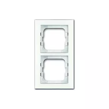 1722-280 Рамка Axcent Белое стекло 2-постовая ABB