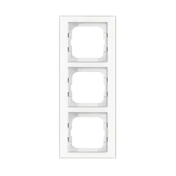 1723-280 Рамка Axcent Белое стекло 3-постовая ABB