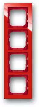 1724-287 Рамка Axcent Красный 4-постовая ABB