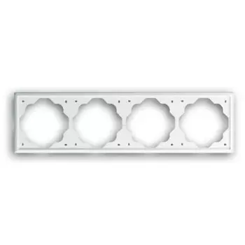 1724-74-507 Рамка Impuls Альпийский белый 4-постовая ABB
