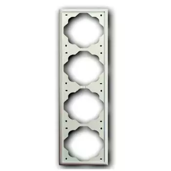 1724-774-507 Рамка Impuls Белый бархат 4-постовая ABB