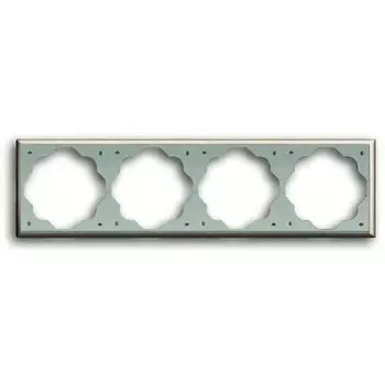 1724-79-507 Рамка Impuls Шампань металлик 4-постовая ABB