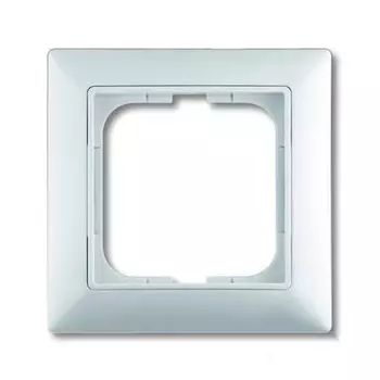 1725-0-1479 Рамка с декоративной накладкой Basic 55 Альпийский белый 1-постовая ABB