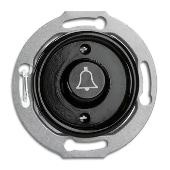 173056 Кнопка "Звонок" Bakelite 10A, AC 250V Bakelite центральная вставка и кнопка с символом "Звонок". THPG