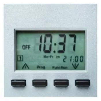 17351404 Таймер Easy с дисплеем цвет: алюминий, матовый B.1/B.7 Glas Berker
