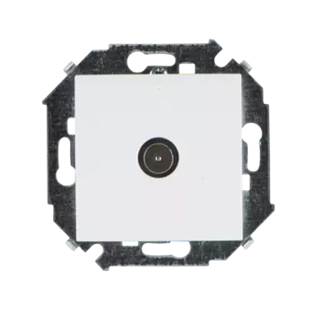 1591475-030 Розетка TV одиночная, винтовой зажим, белый Simon 15