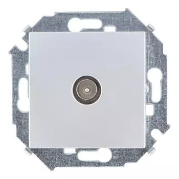 1591475-033 Розетка TV одиночная, винтовой зажим, алюминий Simon 15