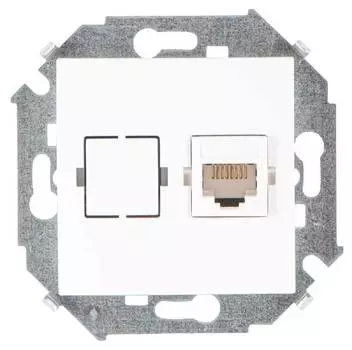 1591551-030 Розетка компьютерная RJ45 кат.5e (AMP), белый Simon 15
