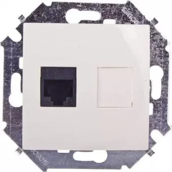 1591551-031 Розетка компьютерная RJ45 кат.5e (AMP), слоновая кость Simon 15