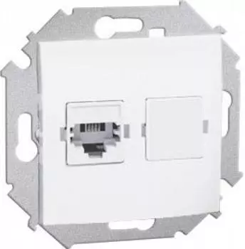 1591563-030 Розетка компьютерная RJ45 кат.6а (АМР, FTP), белый Simon 15