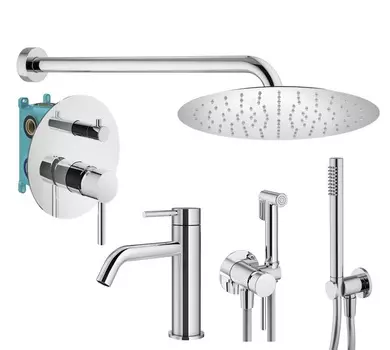 Комплект гигиенического смесителя с верхним душем Plumberia Selection IXO KITZXO18CR53 хром