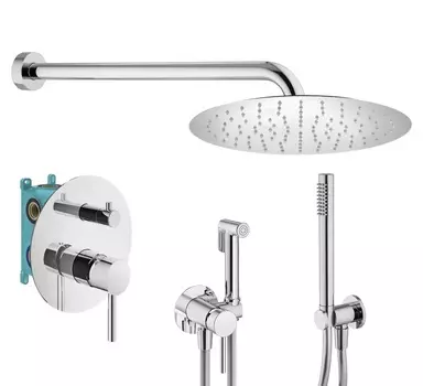 Комплект гигиенического смесителя с верхним душем Plumberia Selection IXO KITZXO18CR хром