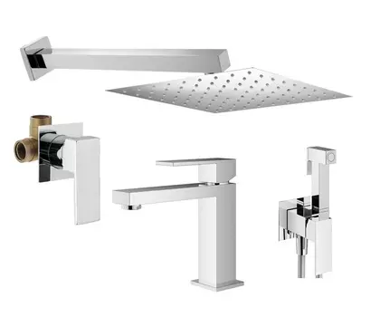 Комплект гигиенического смесителя с верхним душем Plumberia Selection TAG KITZTG01CR53 хром