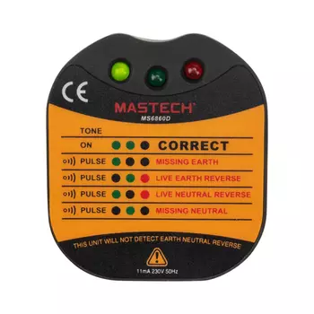 Тестер Mastech MS6860D розеток (13-1260)