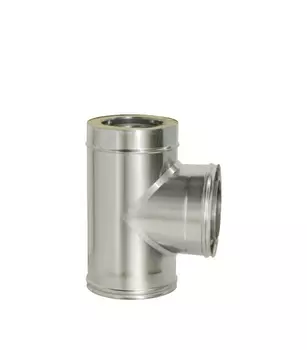 Тройник Дымок 90° х d120х200 мм с изоляцией AISI 439