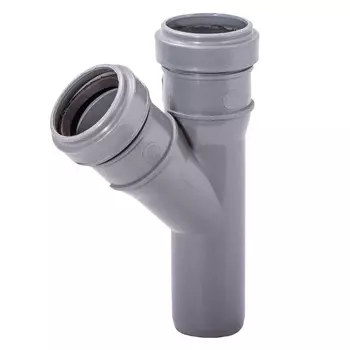 Тройник Lammin d32 мм 45° пластиковый для внутренней канализации (Lm35090323245)