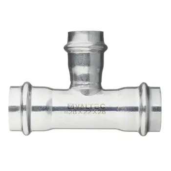 Тройник Valtec (VTi.931.I.282228) 28 х 22 х 28 мм нержавеющая сталь