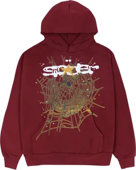 Худи Sp5der Hoodie 'Maroon', красный