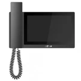 Видеодомофон Dahua DHI-VTH5421E-H 7", 1024x600, тревожные вх/ вых 6/1, LAN, поддержка micro-SD до 265Гб, 12В/PoE, черный