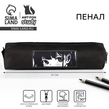 Пенал школьный, искусственная кожа