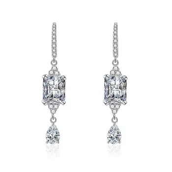 Классические серьги SACE GEMS из медного сплава с цирконом, женские ювелирные изделия, свадебный подарок для вечеринки розовый