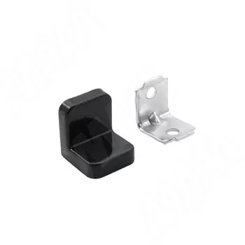 ANGLE Уголок мебельный с пластиковой накладкой 21х21х19 мм, черный (PLS20X20X20BL)