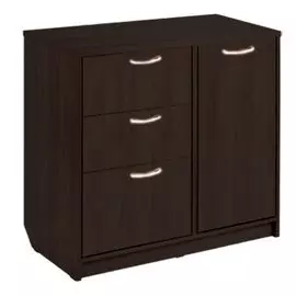 комод 3 ящика с дверью венге темный (1,2*0,42*0,815)