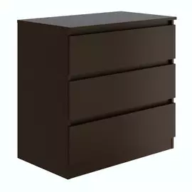 комод так-25 с тремя ящиками (венге темный) 0,8*0,48*0,78