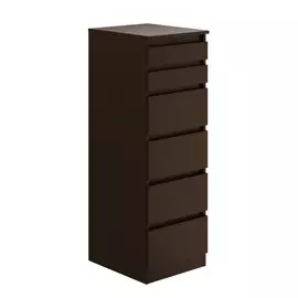 комод так-27 с шестью ящиками (венге темный) 0,4*0,48*1,2