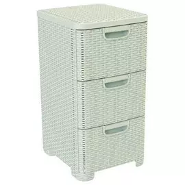 Комод универсальный 3-х секционный Rattan фисташковый ПЦ3772ФСТ