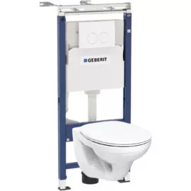 комплект инсталляции geberit duofix plattenbau 458.122.2u.1 с подвесным унитазом kolo idol