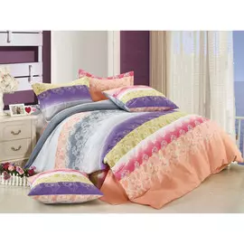 Комплект постельного белья евро Cleo бязь Люкс 31/026-BL /200*220*1 220*240*1 50*70*2 70*70*2/