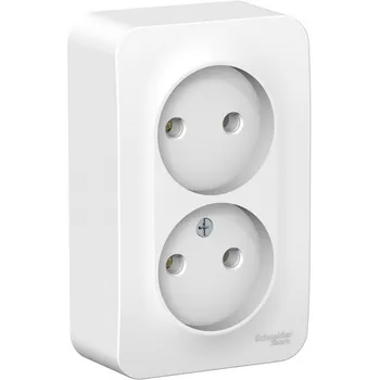 Розетка двойная без заземления (белый) Systeme Electric Blanca BLNRA000221