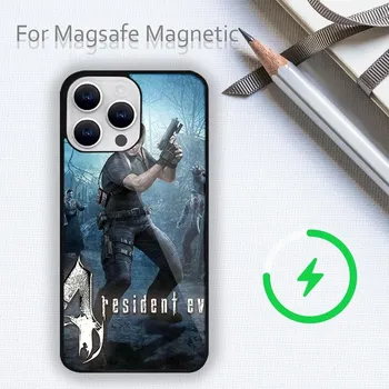 Чехол для телефона R-RESIDENT GAME E-EVILS 4 для iPhone 15 14 13 12 11 Plus Pro Max Magsafe с магнитной беспроводной зарядкой iPhone11pro