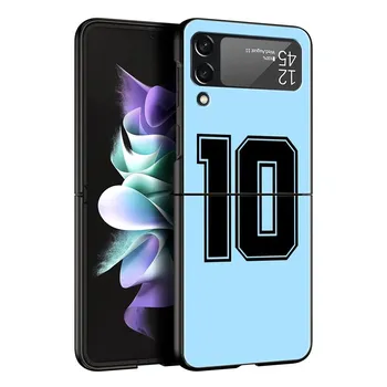 Роскошный чехол для телефона с флагом Аргентины Soccer 10 для Samsung GalaxyZ Flip 4 5 Fold Hard PC Shell для Samsung Z Flip 3 Couqe Galaxy Z Flip 5
