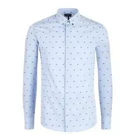 Рубашка с логотипом EMPORIO ARMANI