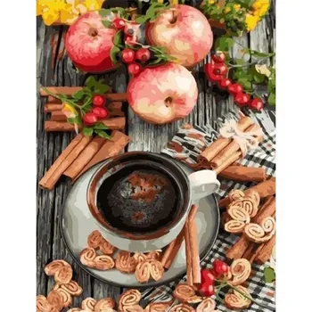 5D DIY Алмазная картина Еда Вышивка Горный хрусталь Мозаика Наклейки Художественная коллекция Мебель Украшение торта Full Round 20x30CM