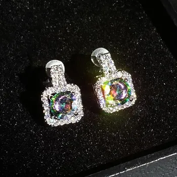 BELLA BOX Bling CZ Циркон женские серьги-гвоздики нежной формы для свадьбы, помолвки и вечеринки, серьги высокого качества, ювелирные изделия белый