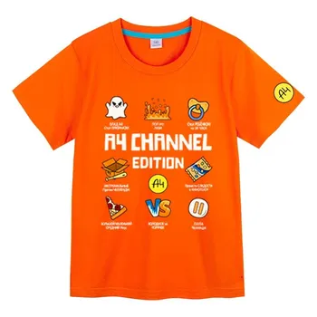 Футболки с мультяшным принтом Merch A4 Lamba, летние хлопковые футболки с короткими рукавами для мальчиков и девочек, повседневные детские футболки, костюмные топы, милый подарок 100 белый