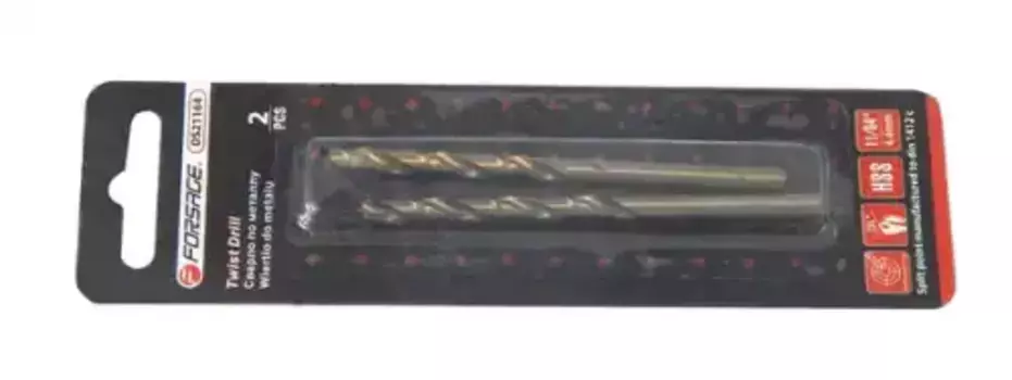 сверло по металлу! 4.8мм HSS+Co(2шт), в блистере\ F-DS2316 FORSAGE