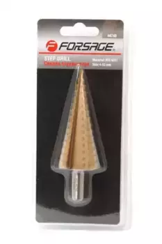 сверло ступенчатое! HSS 4241(4-32мм), в блистере\ F-44740 FORSAGE