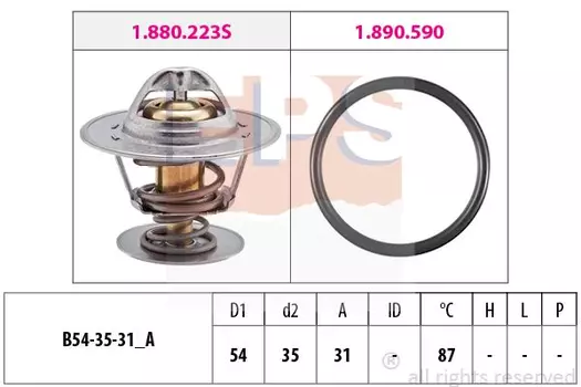 термостат! c прокл.\ Audi 80,VW Passat 1.6/1.8/1.9TD/2.0 78>