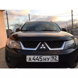 Дефлектор капота темный Mitsubishi Outlander XL 2007-2009