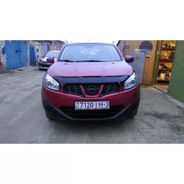Дефлектор капота темный Nissan Qashqai 2010-2013/Qashqai +2 2010-2014