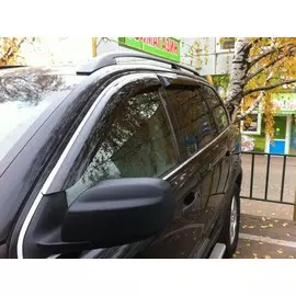 Дефлекторы окон 4 door Volvo XC90 2003- хром 4 шт
