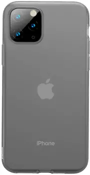Чехол Baseus Jelly Liquid Silica Gel (WIAPIPH58S-GD01) для iPhone 11 Pro (Transparent Black)