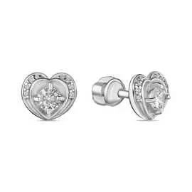 Серебряные серьги c фианитами